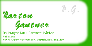 marton gantner business card