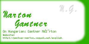 marton gantner business card